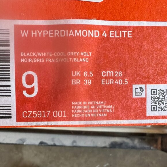 Nike Women's Hyper Diamond 4 Elite Softball Cleats NWOT Size 9 - Picture 5 of 5